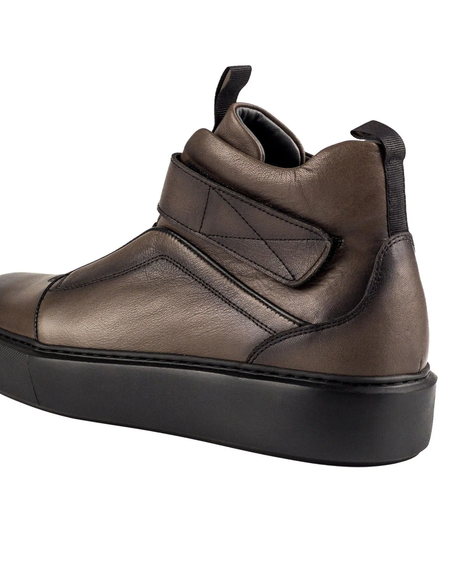 T-Uludag Dark Brown Genuine Leather Men's Sports Boots Sneaker