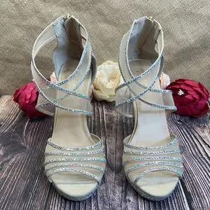 Thalia Sodi Nude (Tan) Ceara Platform Evening Sandals 9M