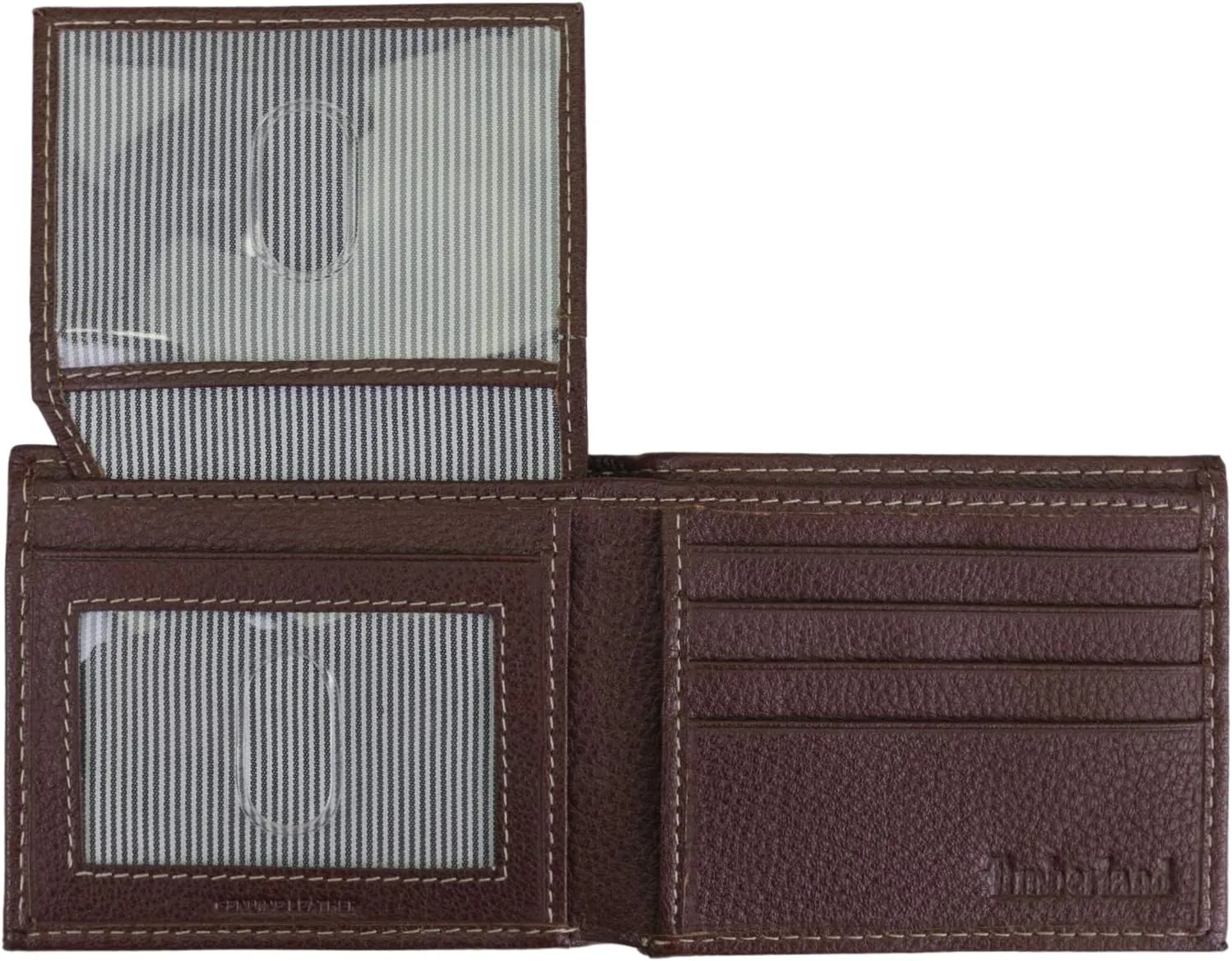 Timberland Men's Leather Wallet With Attached Flip Pocket, Brown (Sportz), One Size