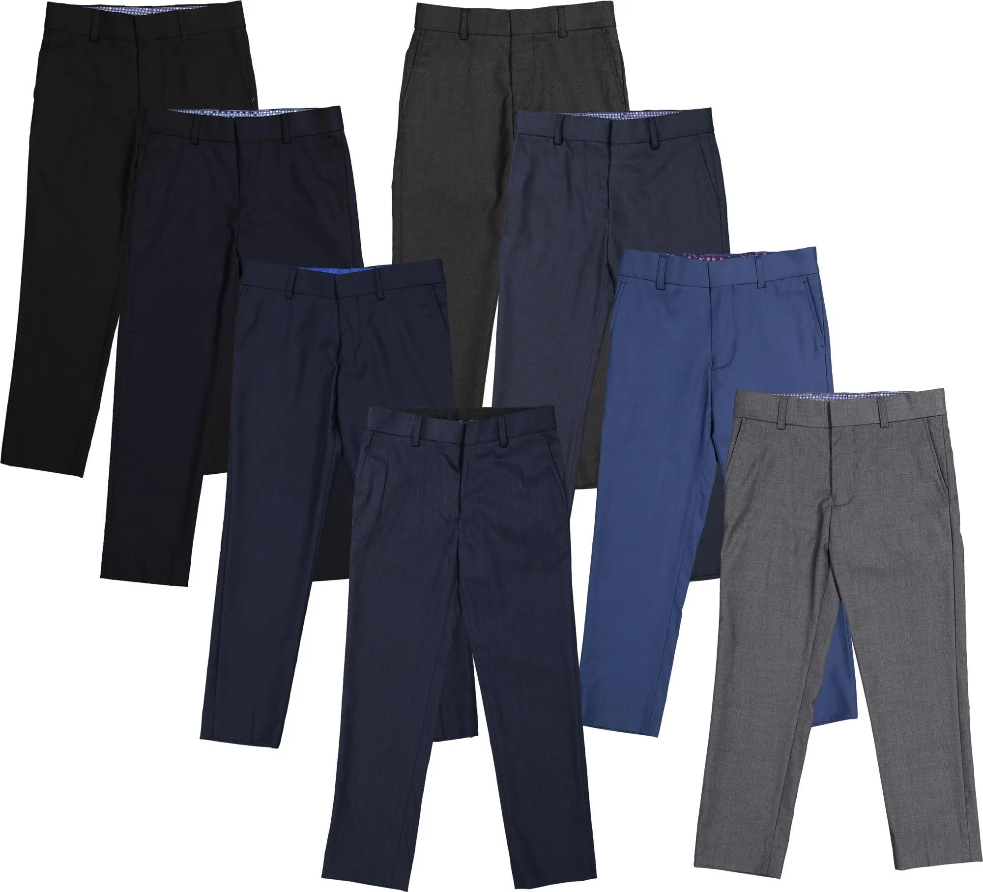 T.O. Collection Boys Flat Front Dress Pants