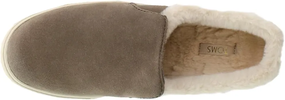 TOMS Womens Sunrise Suede Shearling Mule Sneakers Shoes Casual - Beige