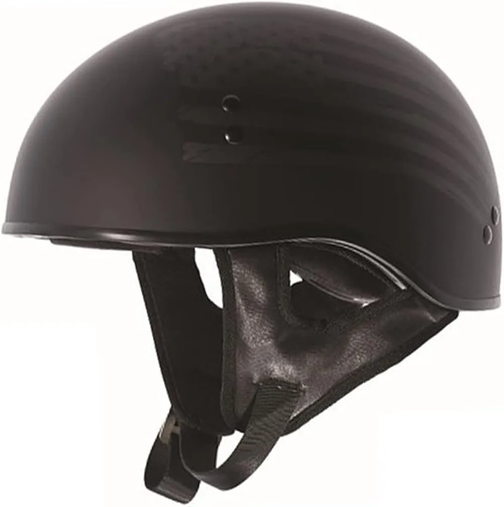 TORC T55 Spec-Op Half Helmet with 'Flag' Graphic (Flat Black, X-Large)