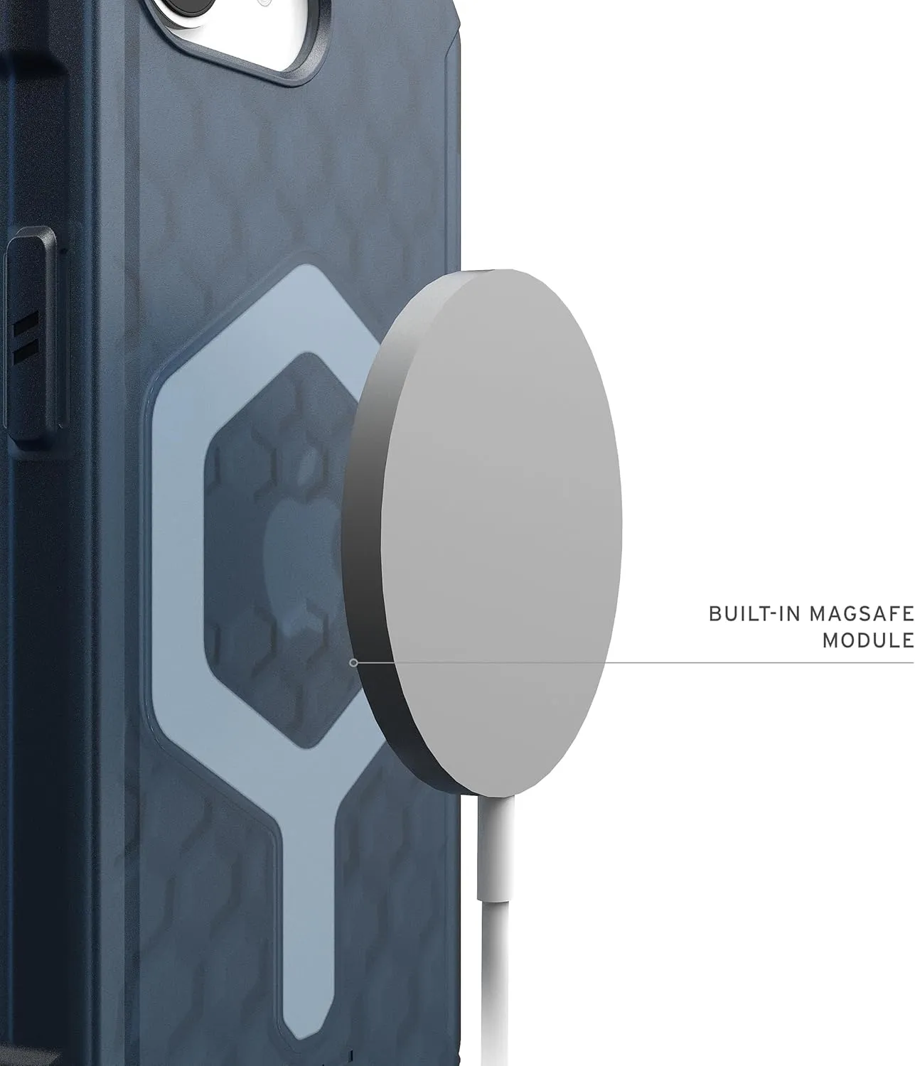 URBAN ARMOR GEAR UAG Designed for iPhone 16e Case Essential Armor - Compatible with MagSafe Rugged Military Grade Drop Proof Clear Protective Cover, Translucent Cloud Blue
