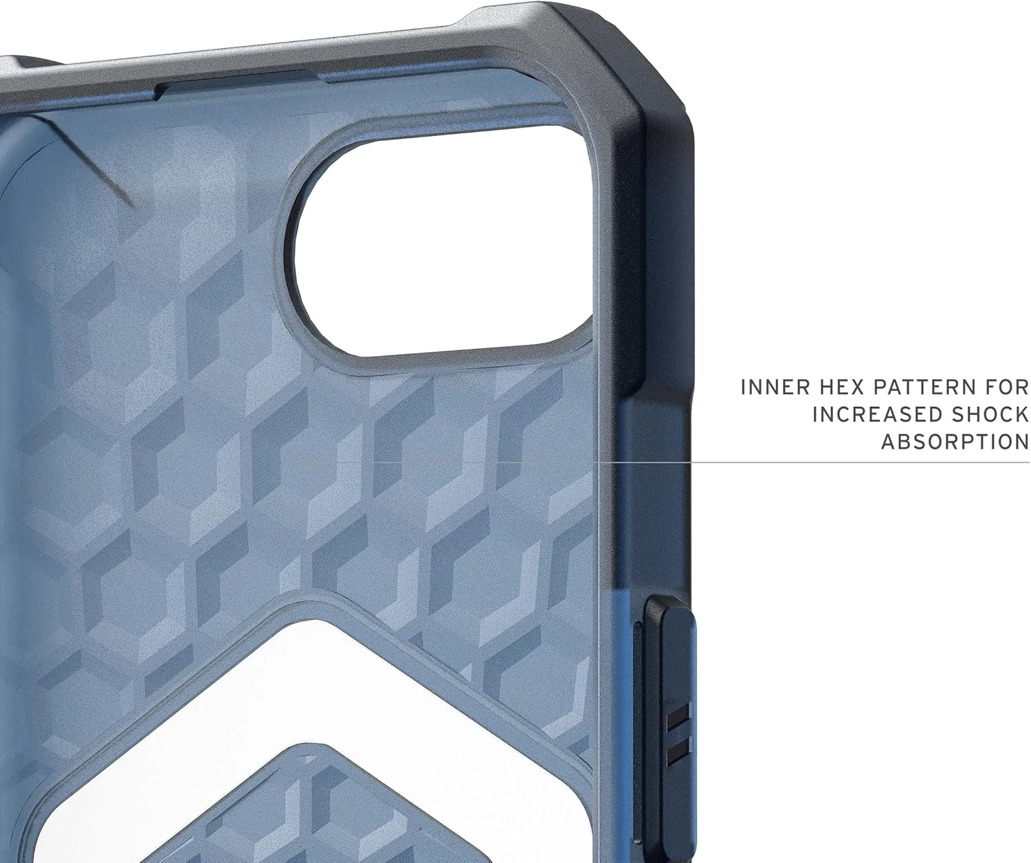 URBAN ARMOR GEAR UAG Designed for iPhone 16e Case Essential Armor - Compatible with MagSafe Rugged Military Grade Drop Proof Clear Protective Cover, Translucent Cloud Blue