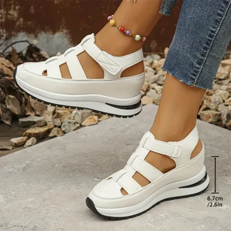 Valerie™ - High Sole-Closed-Toe Sneaker Sandals