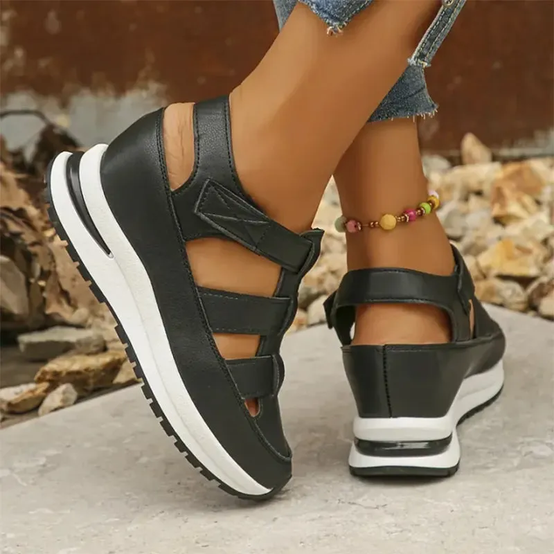 Valerie™ - High Sole-Closed-Toe Sneaker Sandals