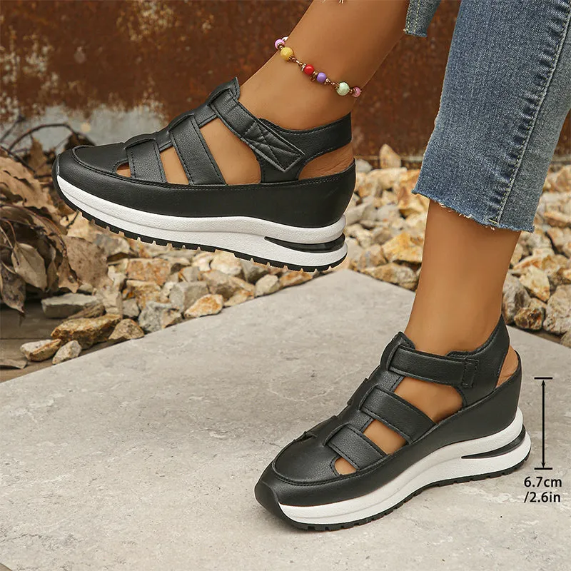 Valerie™ - High Sole-Closed-Toe Sneaker Sandals