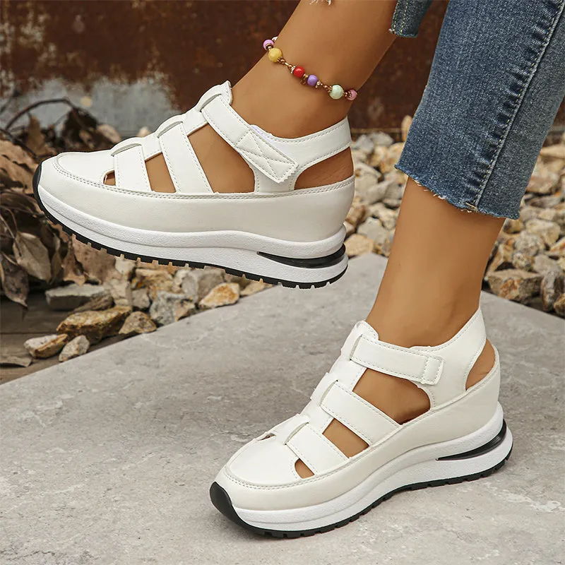Valerie™ - High Sole-Closed-Toe Sneaker Sandals