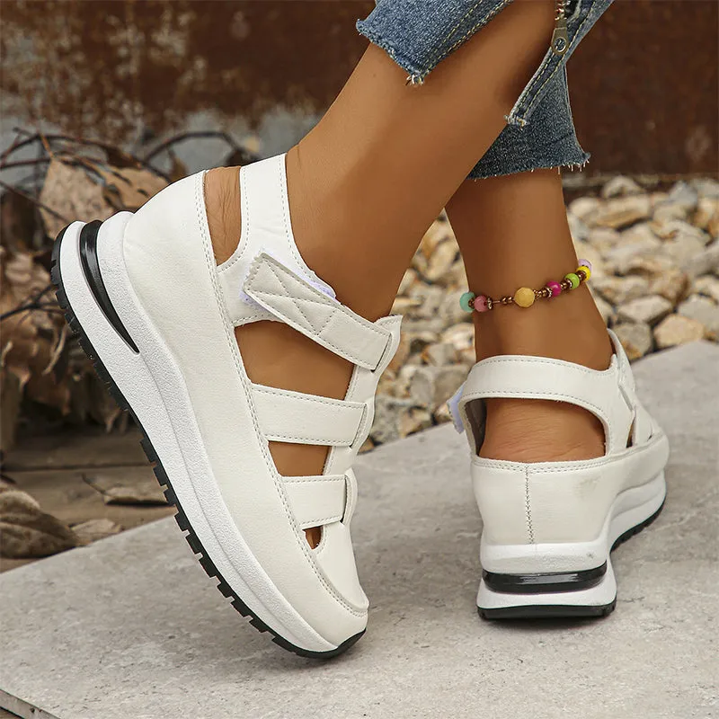 Valerie™ - High Sole-Closed-Toe Sneaker Sandals