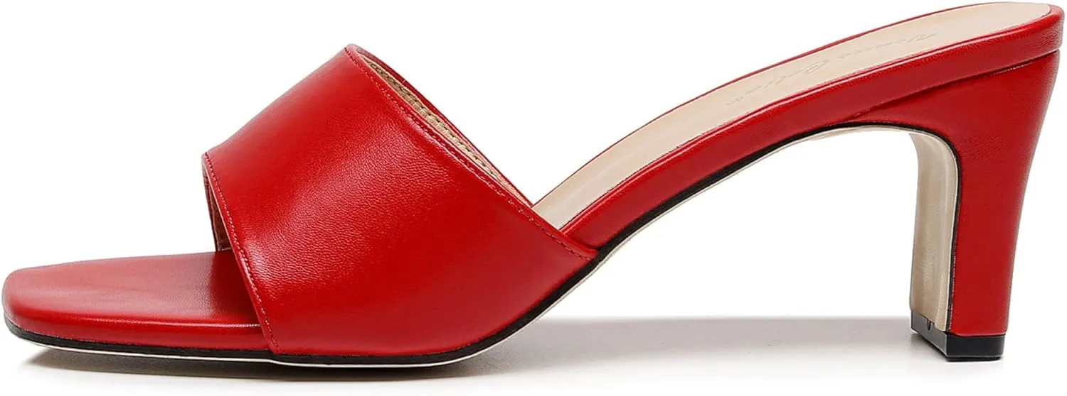 VenusCelia Women's One Band Pump Heeled Sandal
