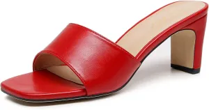 VenusCelia Women's One Band Pump Heeled Sandal
