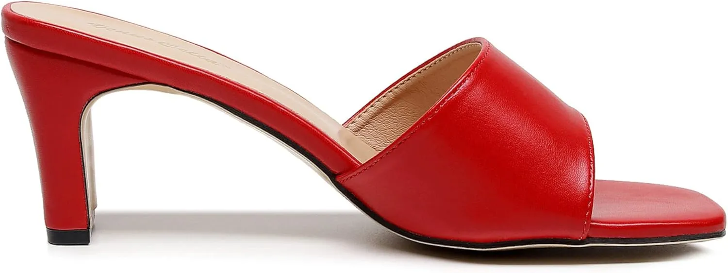 VenusCelia Women's One Band Pump Heeled Sandal