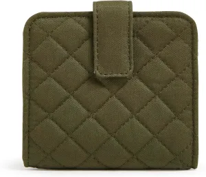 Vera Bradley Cotton Finley Small Wallet with RFID Protection, Climbing Ivy Green