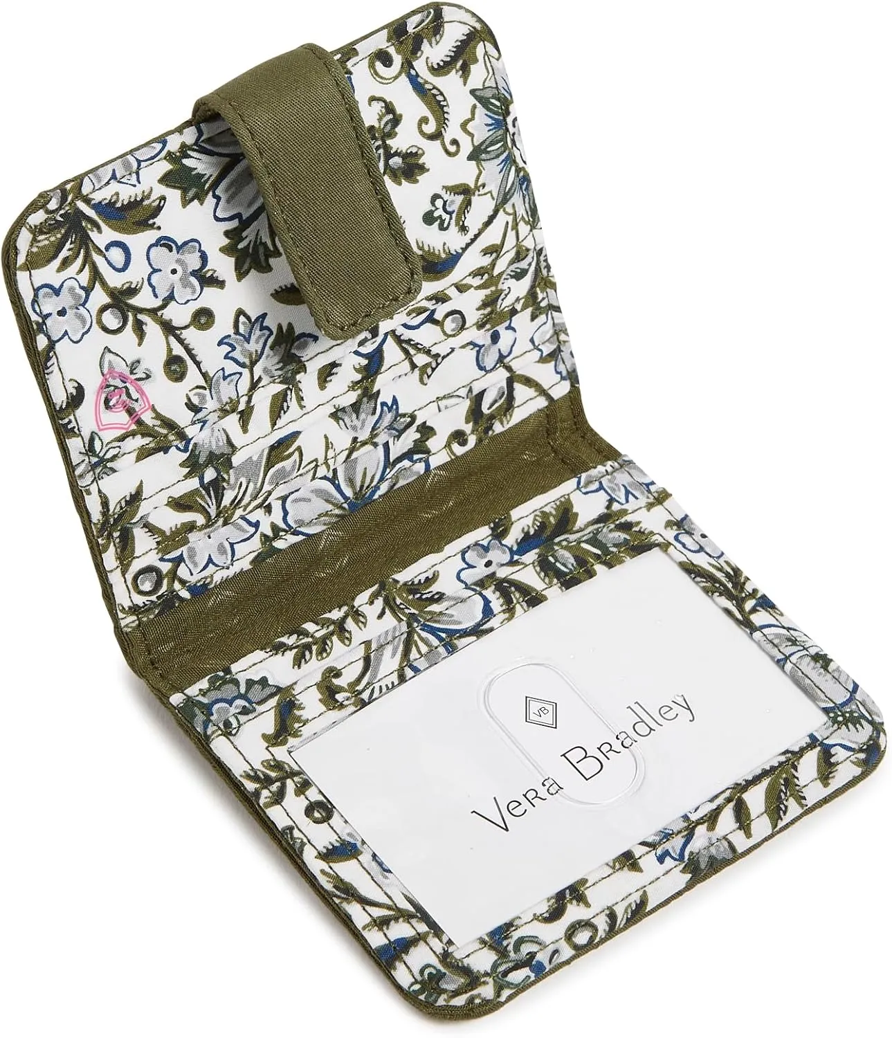 Vera Bradley Cotton Finley Small Wallet with RFID Protection, Climbing Ivy Green