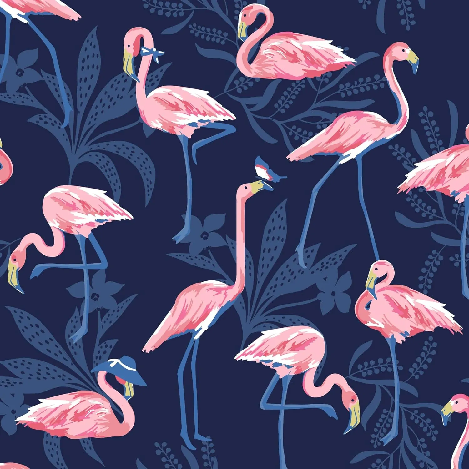 Vera Bradley Cotton Finley Wallet with RFID Protection, Flamingo Party