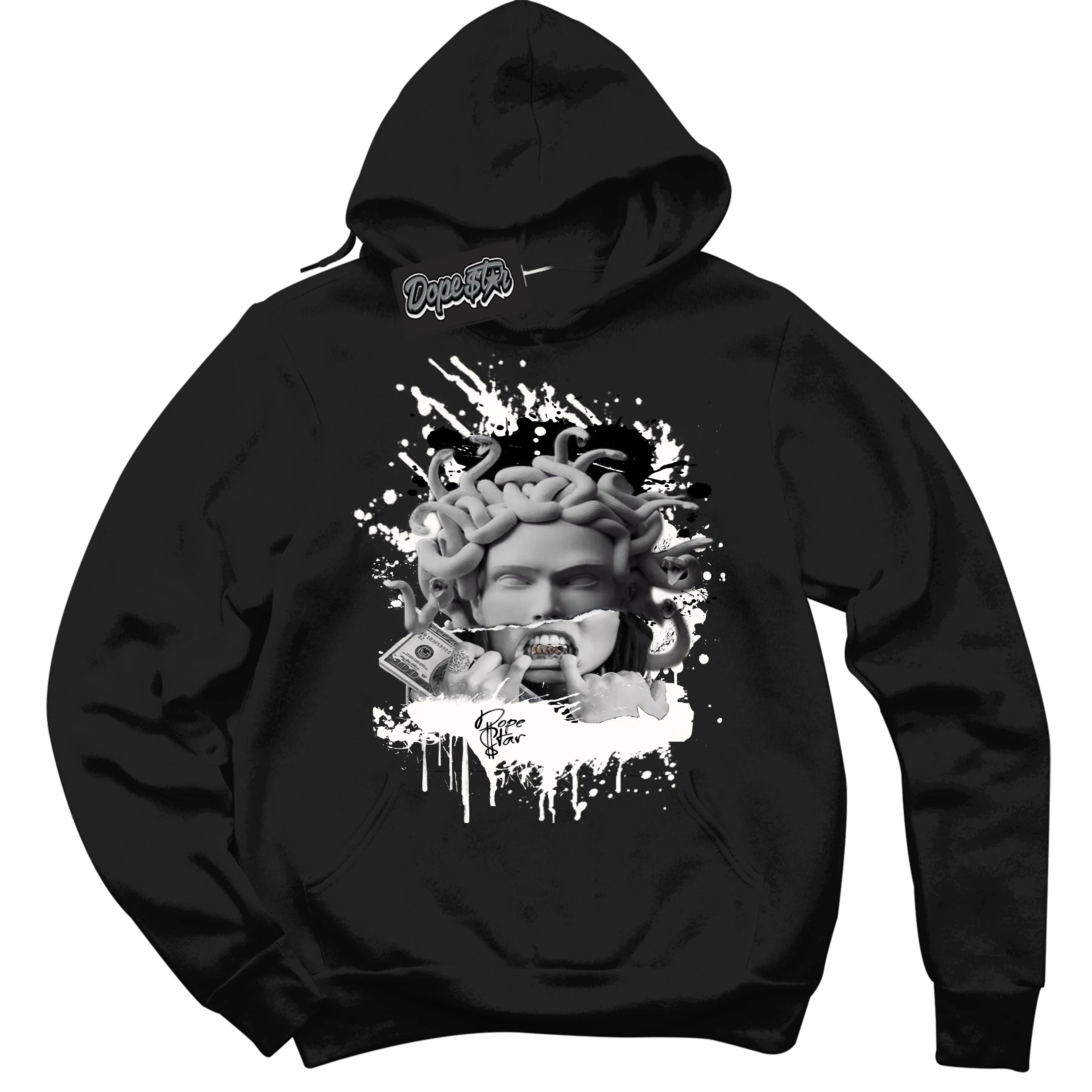 White Thunder 4s Sneaker Hoodie Medusa Graphic