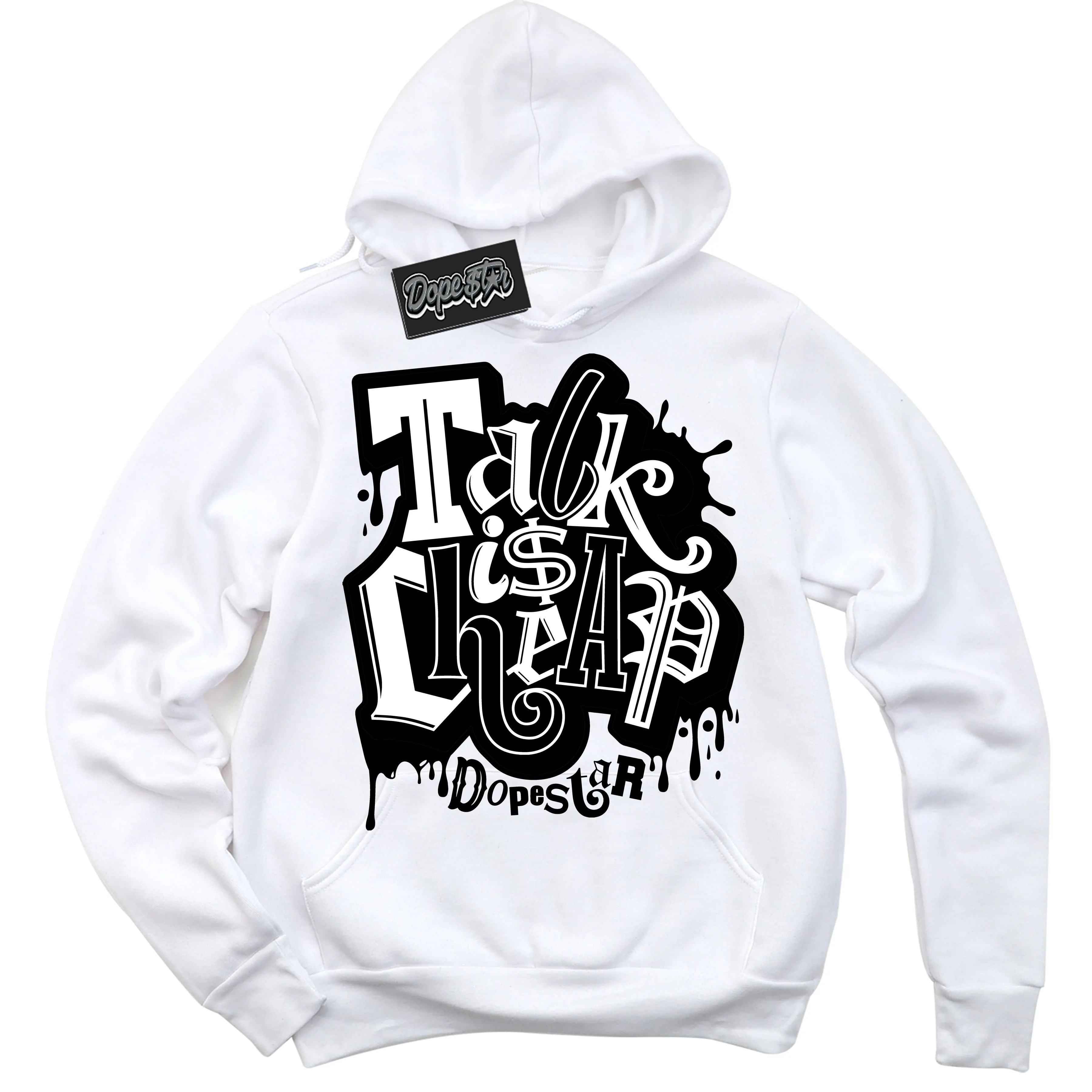White Thunder 4s Sneaker Hoodie Talk Is Cheap Graphic