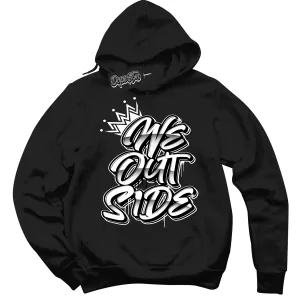 White Thunder 4s Sneaker Hoodie We Outside Graphic