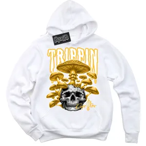 White University Gold Dunk Sneaker Hoodie Trippin Graphic