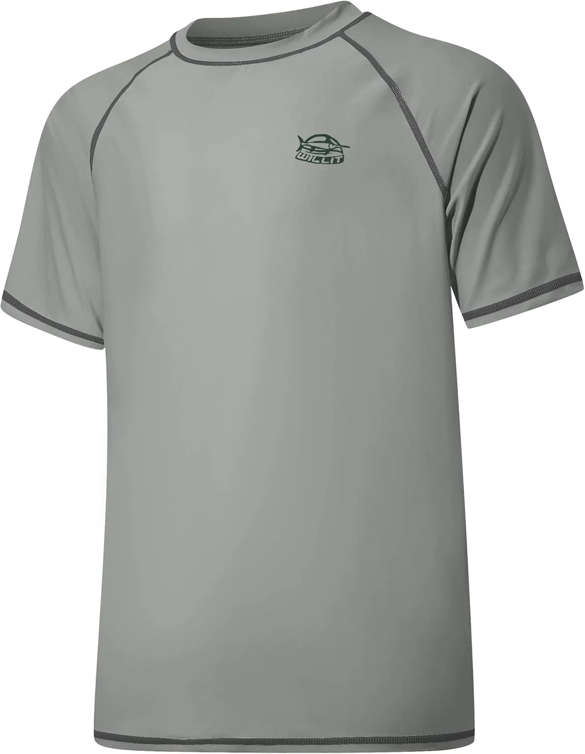 Willit Men's UPF 50  Rashguard Swim Shirt Short Sleeve SPF Sun Protection Quick Dry Water Beach Shirts Fishing Surf Shirt
