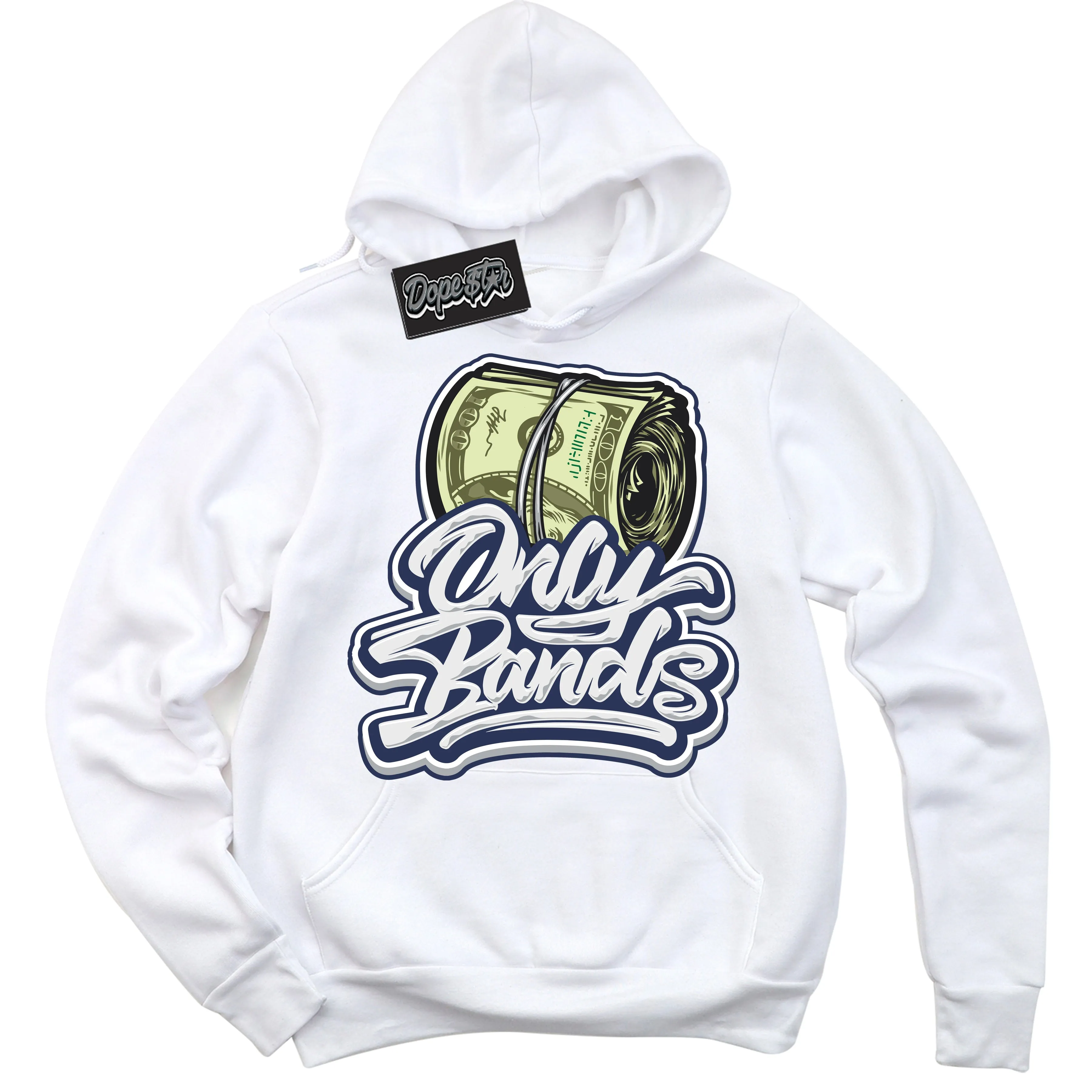 Wolf Grey Midnight Navy 1s Sneaker Hoodie Only Bands Graphic
