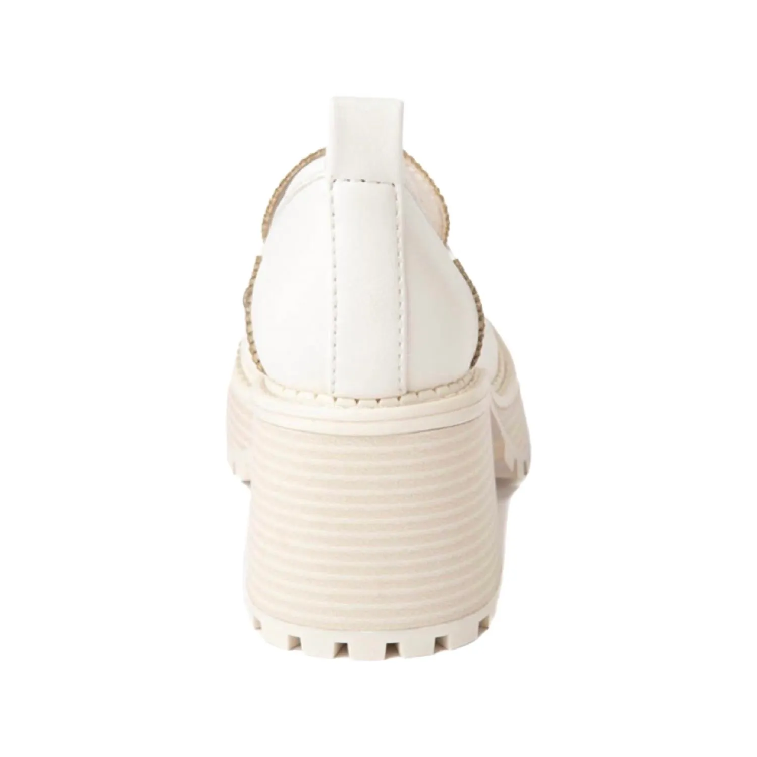 Women's Deena Perforated Lug Sole Loafers In White