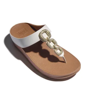 Women's FitFlop, Fino Crystal Chain Toe-Post Sandal