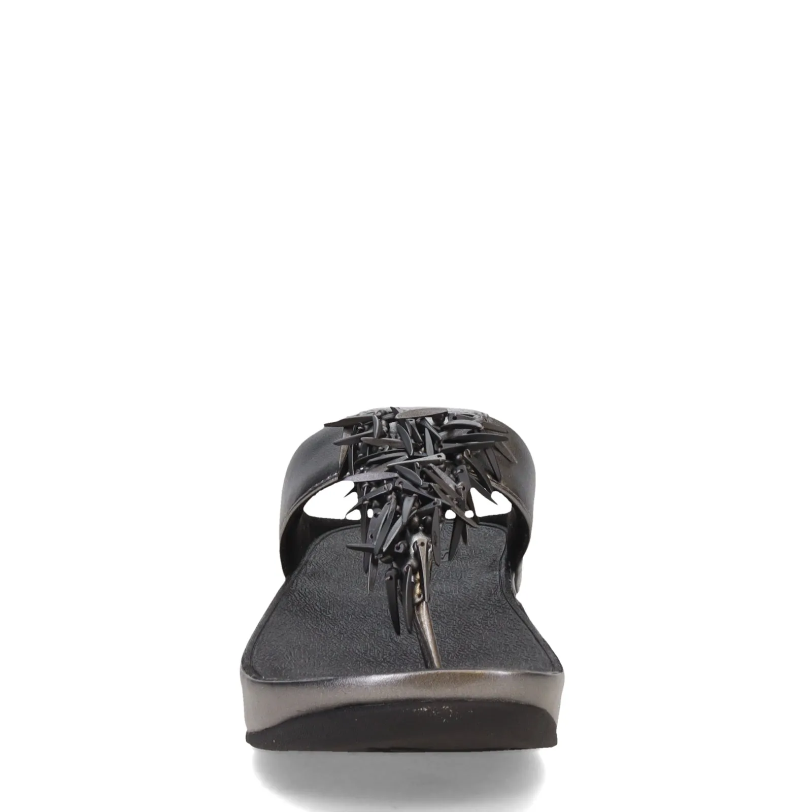 Women's FitFlop, Rumba Beaded Metallic Toe-Post Sandal