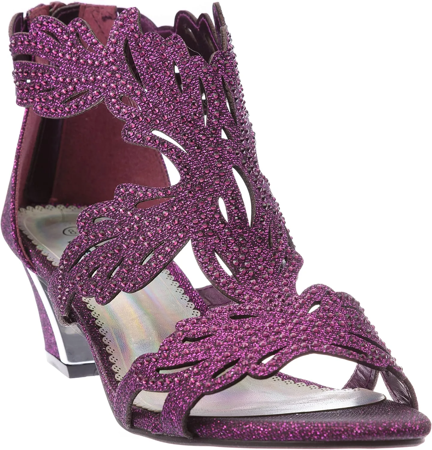 womens Heel Sandasl Sparkling Rhinestone Dress-Shoes lime03