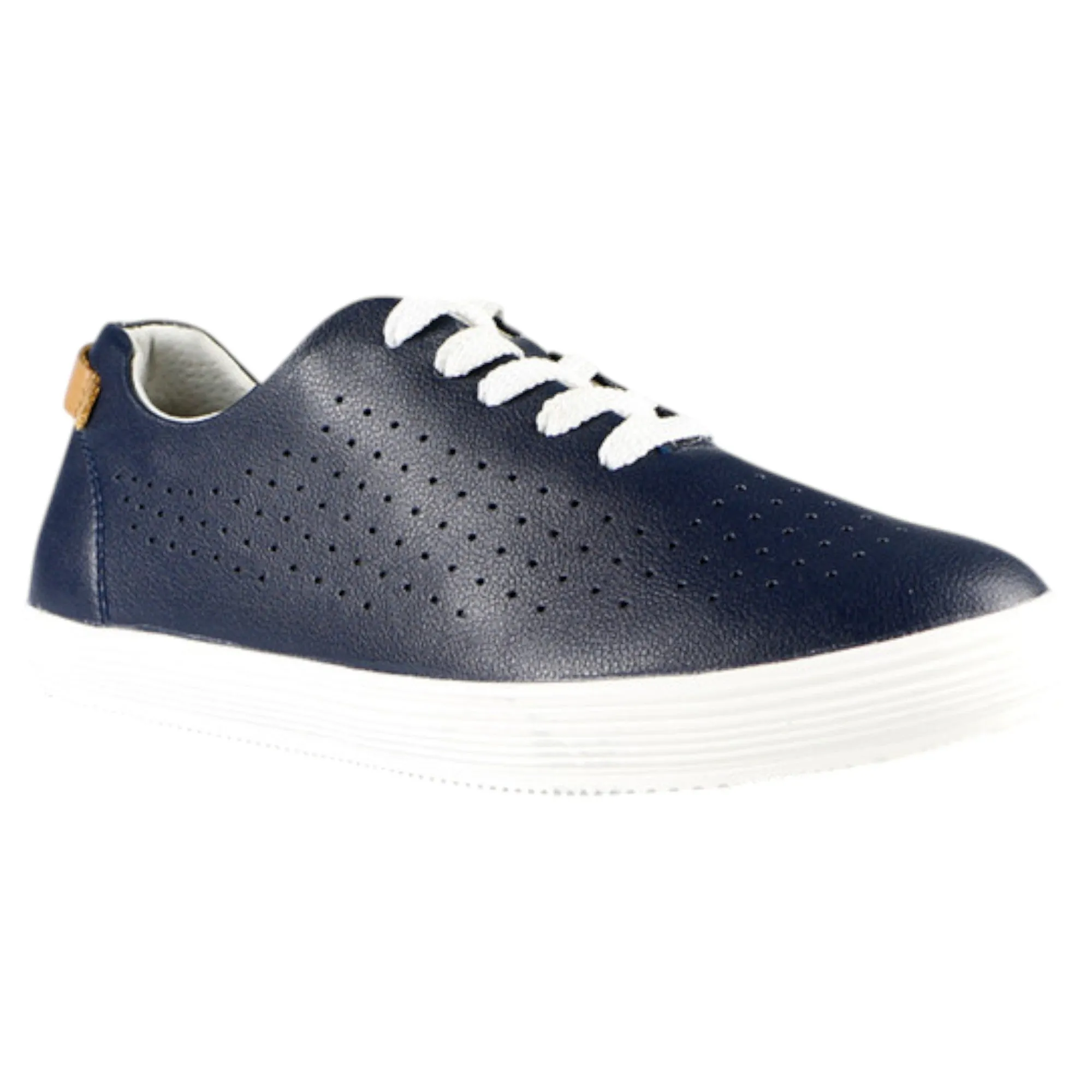 Womens Natural Comfort California Black Leather Sneaker Shoes