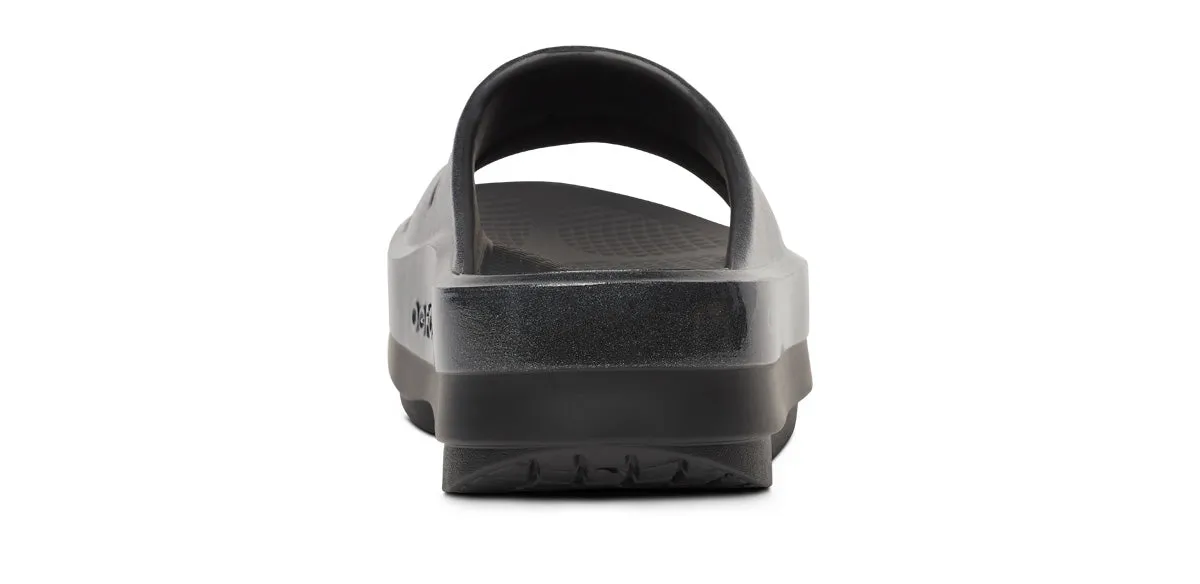 Women's OOmega OOahh Stacked Sandal - Black Sparkle
