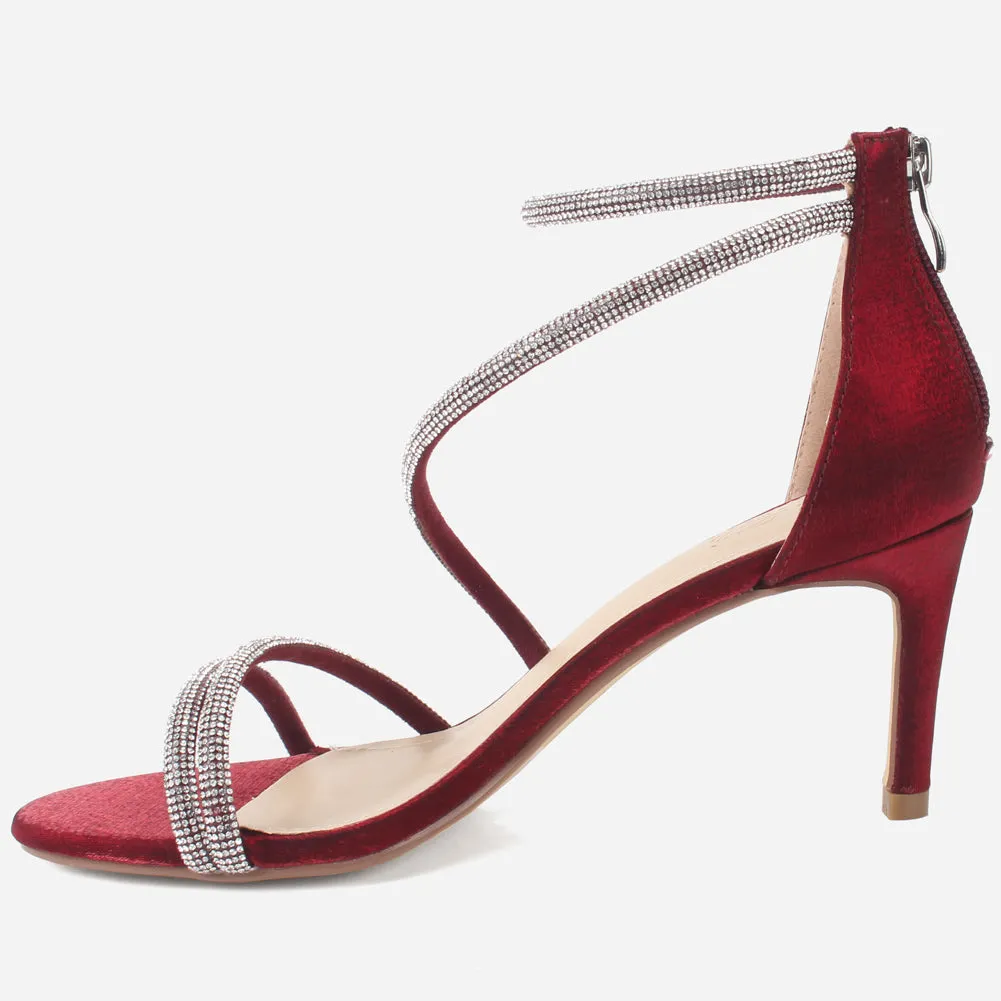 Womens "FELLA" Decorated Evening Stiletto Sandals