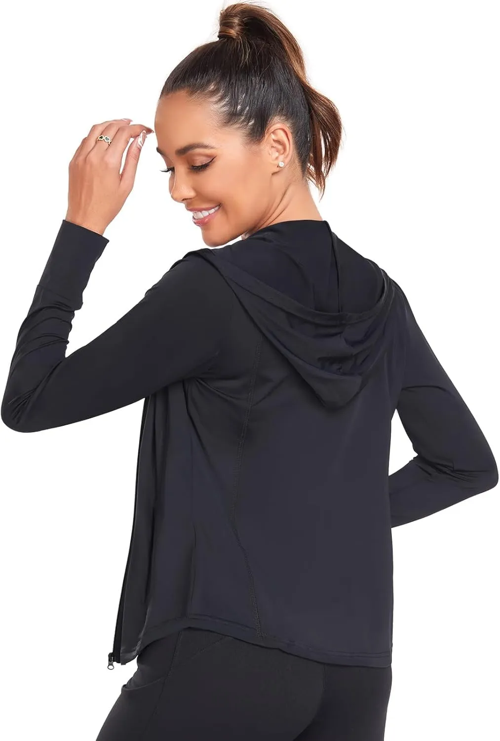 Womens UPF 50 Zip Up Hoodies Long Sleeve UV Sun Protection Shirts Lightweight Quick Dry Jackets Hiking Running Tops