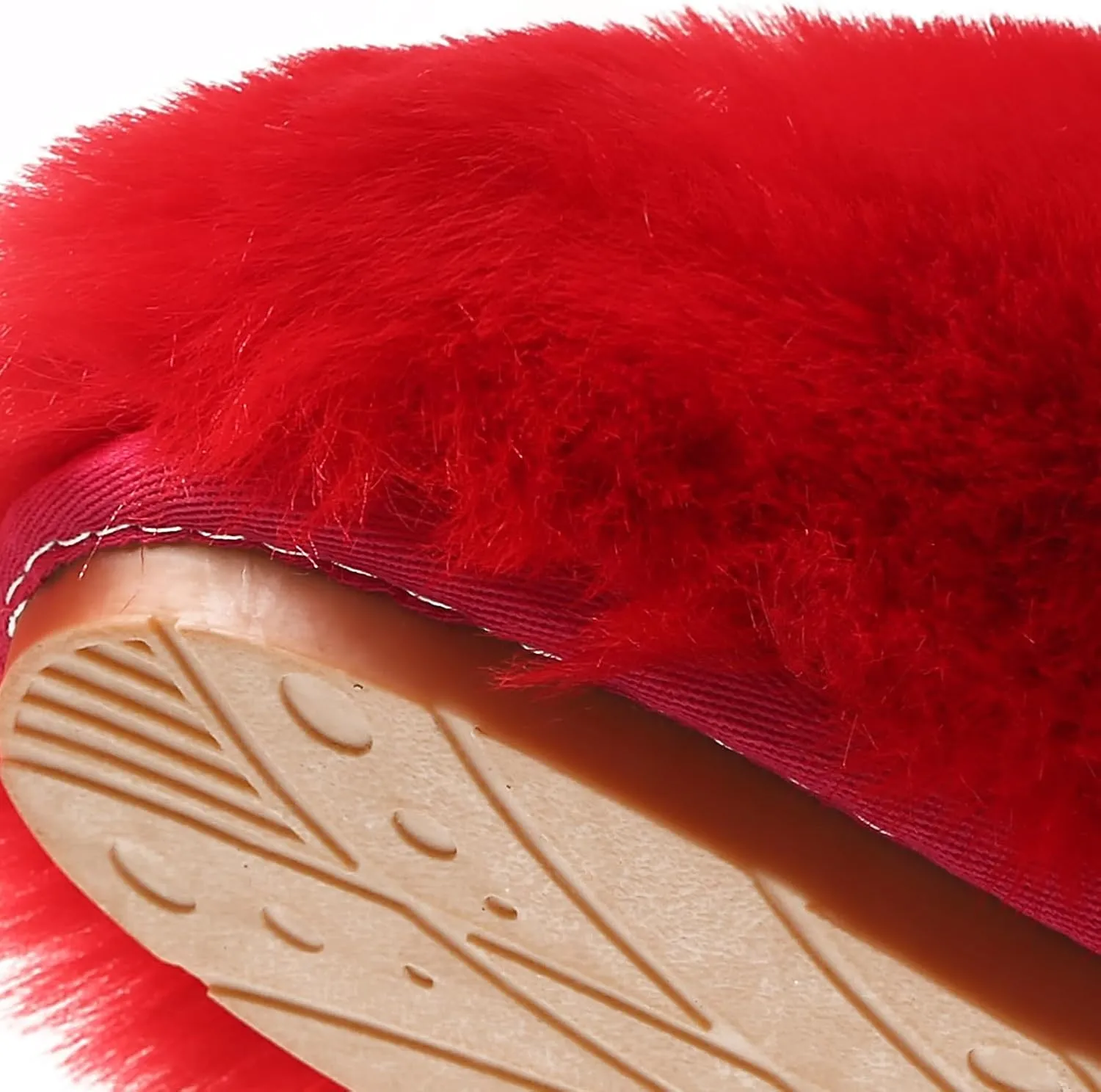 YESBOR Women's Faux Fur Fluffy Fuzzy Slippers Closed Toe Warm Winter House Slides Shoes